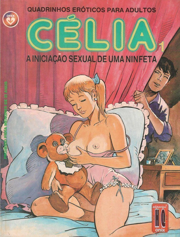 Quadrinhos Eróticos A iniciação sexual de Célia. 