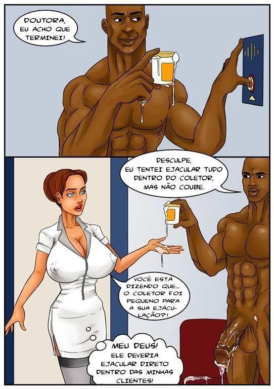 Banco de Esperma 1 - Quadrinhos eróticos interraciais