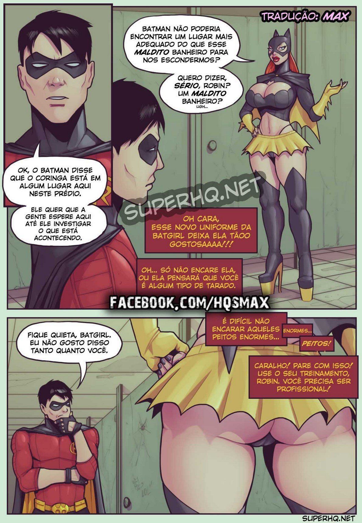 Quadrinho Erotico Batgirl loves Robin