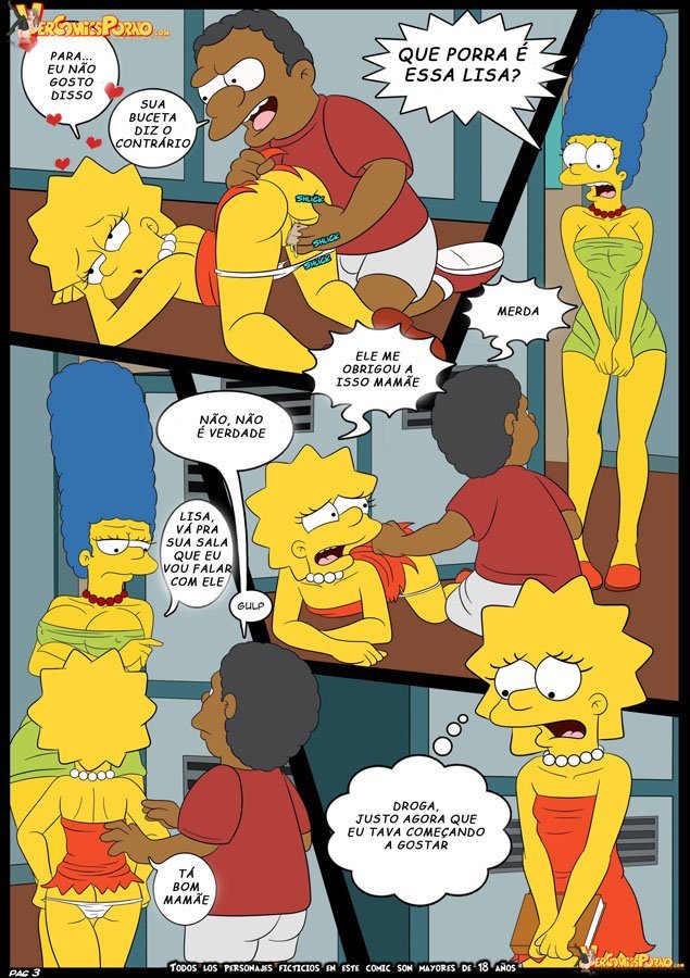Os Simpsons porno Lisa e marge sendo fodidas por menino
